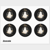 Little Boo Boho Ghost Halloween Baby shower Ronde Sticker (Vel)
