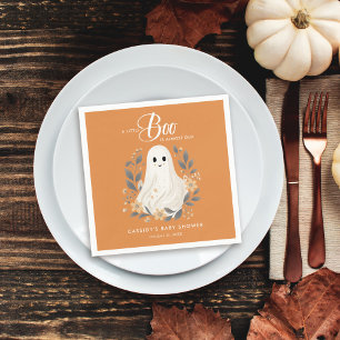 Little Boo Boho Ghost Halloween Baby shower Servet