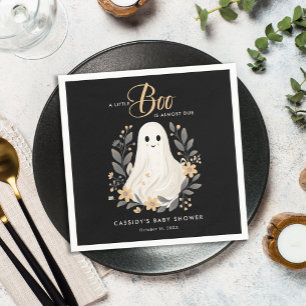 Little Boo Boho Ghost Halloween Baby shower Servet