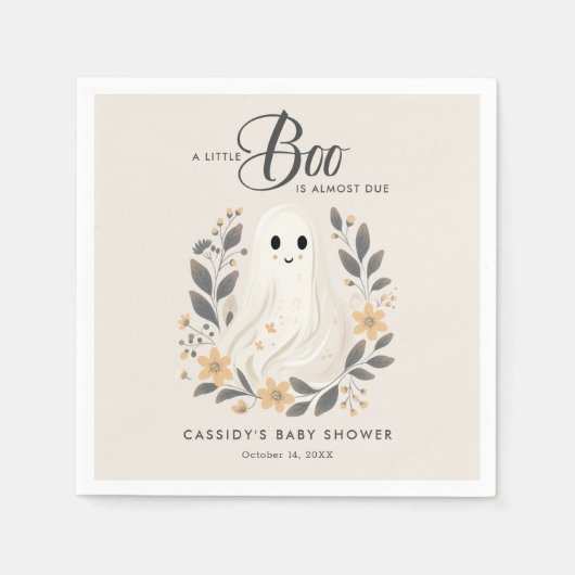 Little Boo Boho Ghost Halloween Baby shower Servet (Voorkant)