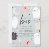 Little Boo Boho Halloween Ghost 2e Verjaardagsfees Kaart (Voorkant)