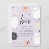 Little Boo Boho Halloween Ghost 2e Verjaardagsfees Kaart (Voorkant)