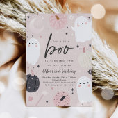 Little Boo Boho Halloween Ghost 2e Verjaardagsfees Kaart