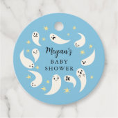 Little Boo Boy Baby shower Bedankjes Labels (Voorkant)