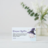 Little boo boy Baby shower luier loterij ticket Informatiekaartje (Staand voorkant)