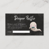Little Boo Boy Baby shower Luier Raffle Ticket Informatiekaartje (Voorkant)