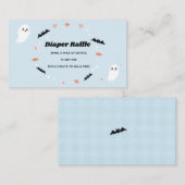 Little Boo Boy Baby shower Luier Raffle Ticket Informatiekaartje (Voorkant / Achterkant)