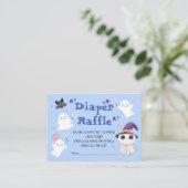 Little Boo Boy Halloween Baby shower Luier Raffle Informatiekaartje (Staand voorkant)
