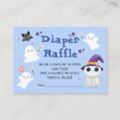 Little Boo Boy Halloween Baby shower Luier Raffle Informatiekaartje (Voorkant)