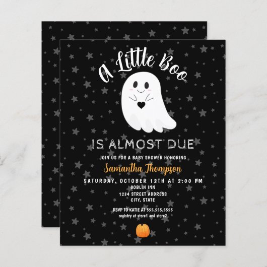 Little Boo Budget Halloween Baby shower (Voorkant / Achterkant)