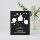 Little Boo Budget Halloween Baby shower Invitation (Staand voorkant)