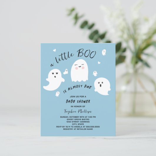 Little Boo Budget Halloween Jongens Baby Shower (Staand voorkant)