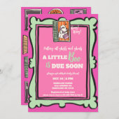 Little Boo Calling All Ghosts Baby shower Kaart (Voorkant / Achterkant)