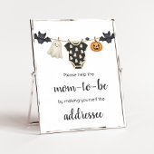 Little Boo Clothesline Baby Envelope Station Sign Poster