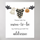 Little Boo Clothesline Baby Envelope Station Sign Poster (Voorkant)