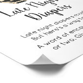 Little Boo Clothesline Baby Late Night Luierteken Poster (Hoek)