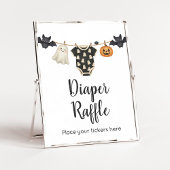 Little Boo Clothesline Baby Luier Raffle Sign Poster