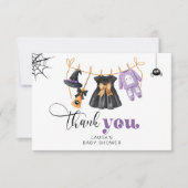 Little Boo Clothesline baby shower bedankkaart Kaart (Voorkant)