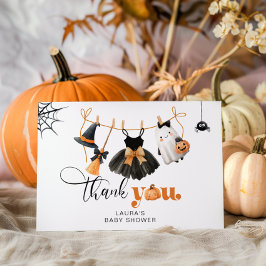 Little Boo Clothesline baby shower bedankkaart Kaart