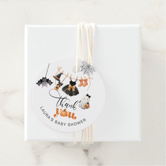 Little Boo Clothesline baby shower bedankt Bedankjes Labels (In situ)