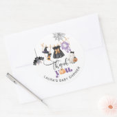 Little Boo Clothesline baby shower bedankt Ronde Sticker (Envelop)