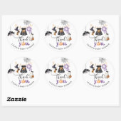 Little Boo Clothesline baby shower bedankt Ronde Sticker (Vel)