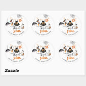 Little Boo Clothesline baby shower bedankt Ronde Sticker (Vel)