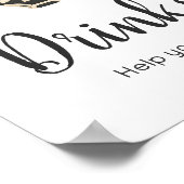 Little Boo Clothesline Baby shower Drinken Teken Poster (Hoek)