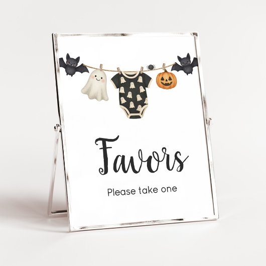 Little Boo Clothesline Baby shower Favorieten Teke Poster