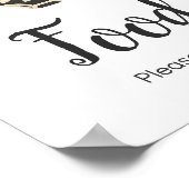 Little Boo Clothesline Baby shower Voedselbord Poster (Hoek)