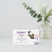 Little Boo Clothesline Paarse Luier verloting tick Informatiekaartje (Staand voorkant)