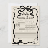 Little Boo Coquette Baby Prediction Game Kaart (Voorkant)