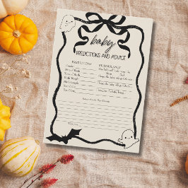 Little Boo Coquette Baby Prediction Game Kaart