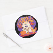 LITTLE BOO Cream Chow maat kiezen Ronde Sticker (Envelop)