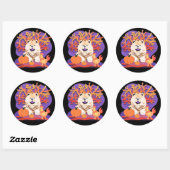 LITTLE BOO Cream Chow maat kiezen Ronde Sticker (Vel)