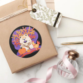 LITTLE BOO Cream Chow maat kiezen Ronde Sticker