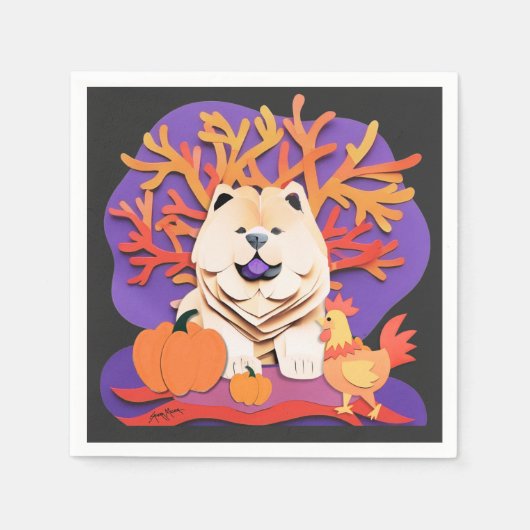 LITTLE BOO Cream Chow Servet (Voorkant)