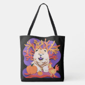 LITTLE BOO Cream Chow Tote Bag (Achterkant)