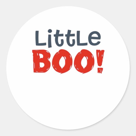 Little Boo Creative Casual Ronde Sticker (Voorkant)