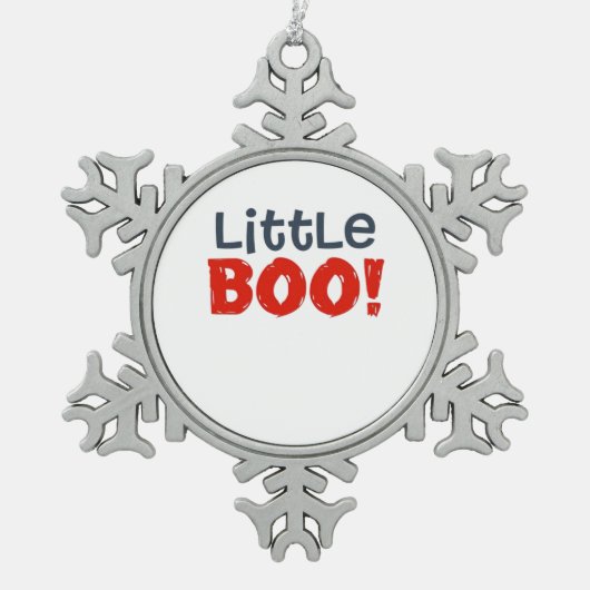 Little Boo Creative Casual Tin Sneeuwvlok Ornament (Voorkant)