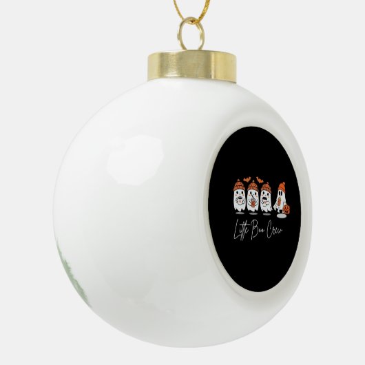 Little Boo Crew Minimal Clean Design Keramische Bal Ornament (Links)