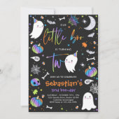 Little Boo Cute Blue Ghost 2e verjaardag Kaart (Voorkant)