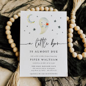 Little Boo Cute Ghost Halloween Baby Shower Kaart