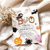 Little Boo Cute Halloween Baby shower Kaart