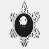 Little Boo Cute Halloween Tin Sneeuwvlok Ornament (Rechts)