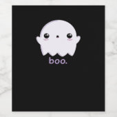 Little Boo Cute Halloween Wijn Etiket (Enkel label)