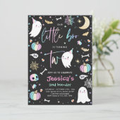 Little Boo Cute Pink Ghost 2e verjaardag Kaart (Staand voorkant)