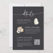 Little Boo Double-Sided Halloween Baby Shower Kaart (Achterkant)