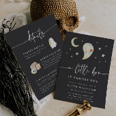 Little Boo Double-Sided Halloween Baby Shower Kaart