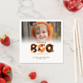 Little Boo draait twee foto Halloween verjaardag Servet (Insitu)